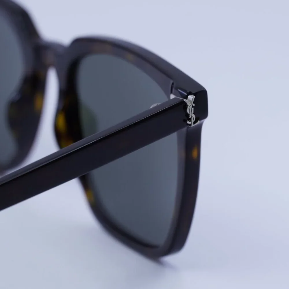 🕶️ New Saint Laurent SLM146 002 Sunglasses - Havana Frame, Grey Lenses - Picture 10 of 11